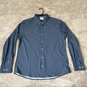 7Diamonds Men's Zaire 4 Way Stretch Button-Up Shirt Size L